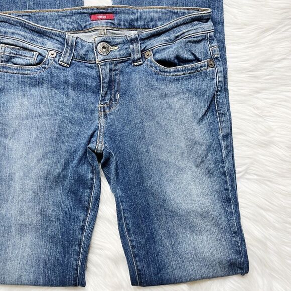 Guess Y2K Stretch Semi - Flare Dark Wash Low Rise Jeans Size 30 - Picture 2 of 7